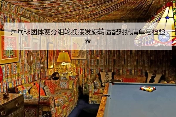 乒乓球团体赛分组轮换接发旋转适配对抗清单与检验表